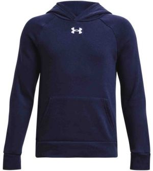 Under Armour RIVAL FLEECE HOODIE Chlapčenská mikina, tmavo modrá, veľkosť XL