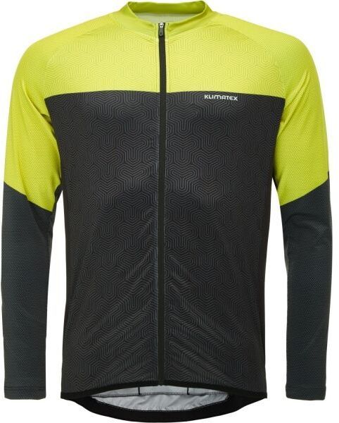 Klimatex INDU Pánsky cyklistický dres s dlhým rukávom, čierna, veľkosť