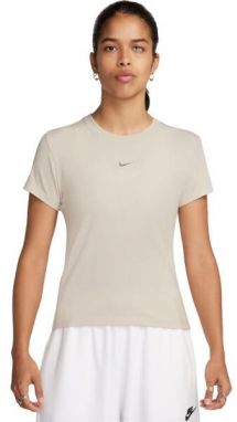 Nike SPORTSWEAR CHILL KNIT Dámske tričko, béžová, veľkosť
