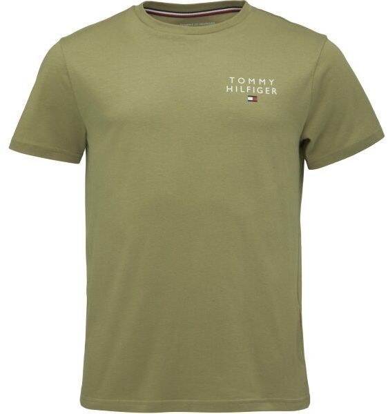 Tommy Hilfiger TH ORIGINAL-CN SS TEE LOGO Pánske tričko, khaki, veľkosť S