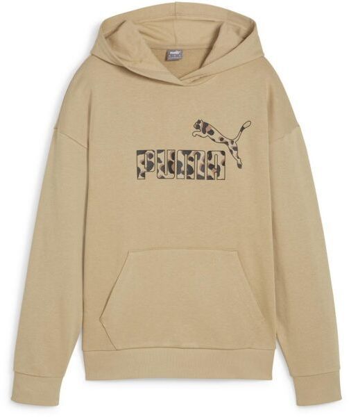 Puma ESS+ ANIMAL AOP HOODIE Dámska mikina s kapucňou, béžová, veľkosť