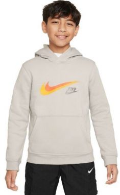 Nike SPORTSWEAR Chlapčenská mikina, sivá, veľkosť