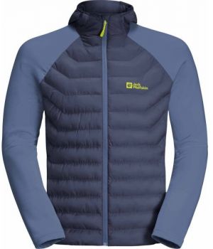 Jack Wolfskin ROUTEBURN PRO HYBRID M Pánska zateplená bunda, tmavo modrá, veľkosť