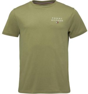 Tommy Hilfiger TH ORIGINAL-CN SS TEE LOGO Pánske tričko, khaki, veľkosť S