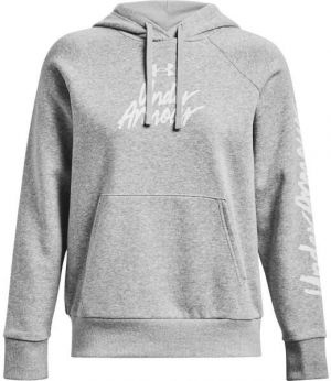 Under Armour RIVAL FLEECE GRAPHIC HDY Dámska mikina, sivá, veľkosť