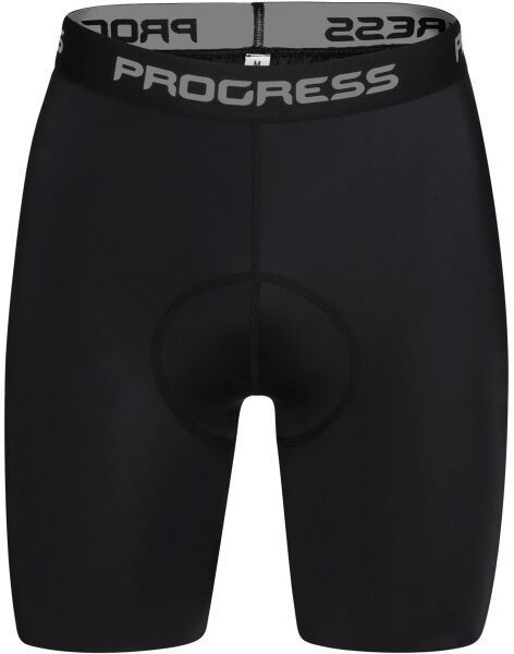 PROGRESS BASICA SHORTS Pánske kraťasy s cyklistickou vložkou, čierna, veľkosť