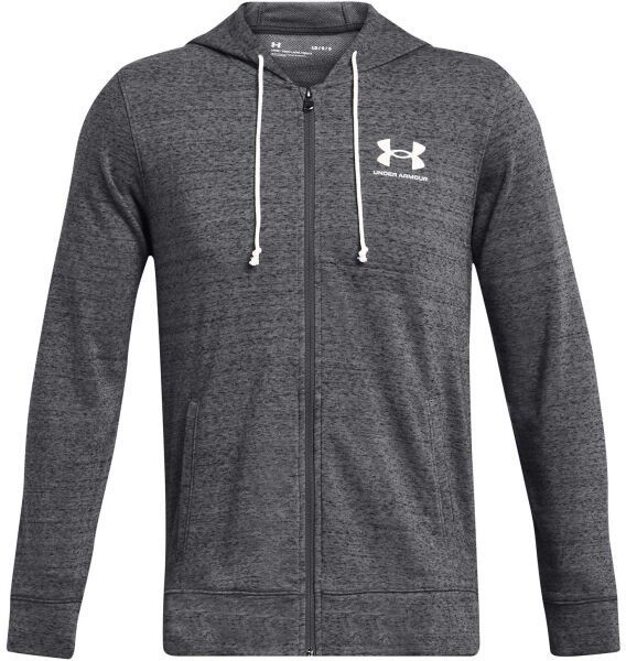 Under Armour RIVAL TERRY LC FZ Pánska mikina, sivá, veľkosť M