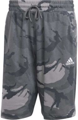 adidas SEASONAL ESSENTIALS CAMOUFLAGE SHORTS Pánske kraťasy, tmavo sivá, veľkosť