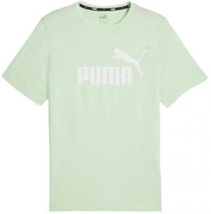 Puma ESS LOGO TEE YEL Pánske tričko, svetlo zelená, veľkosť