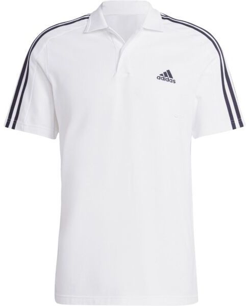 adidas ESSENTIALS PIQUÉ EMBROIDERED SMALL LOGO 3-STRIPES POLO SHIRT Pánske polo tričko, biela, veľkosť