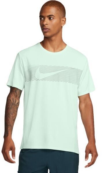 Nike MILER FLASH Pánske bežecké tričko, svetlo zelená, veľkosť