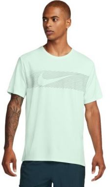 Nike MILER FLASH Pánske bežecké tričko, svetlo zelená, veľkosť