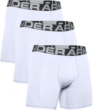 Under Armour UA CHARGED COTTON 6IN 3 PACK Pánske boxerky, biela, veľkosť