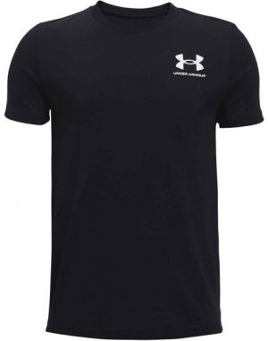 Under Armour SPORTSTYLE LEFT CHEST SS Chlapčenské polo Tričko s krátkym rukávom, čierna, veľkosť L