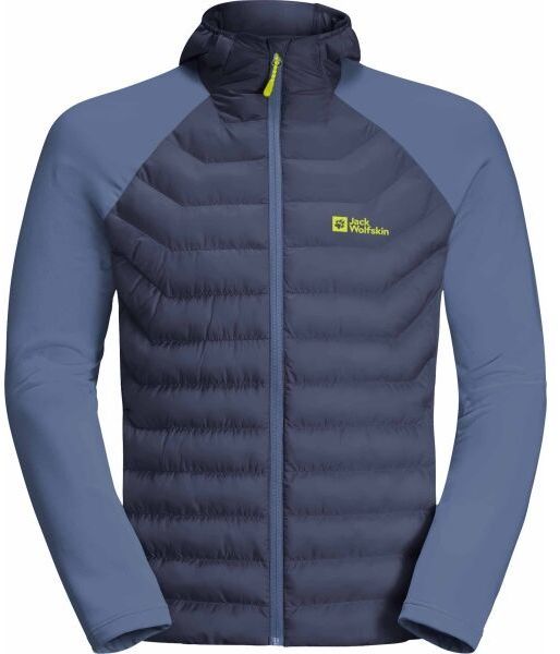 Jack Wolfskin ROUTEBURN PRO HYBRID M Pánska zateplená bunda, tmavo modrá, veľkosť