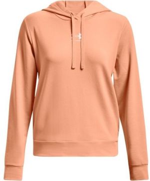 Under Armour RIVAL TERRY HOODIE Dámska mikina, oranžová, veľkosť S