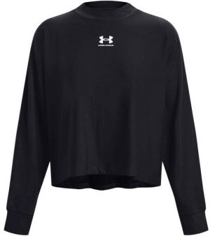 Under Armour UA RIVAL TERRY OVERSIZED CRW Dámske tréningové tričko, čierna, veľkosť S