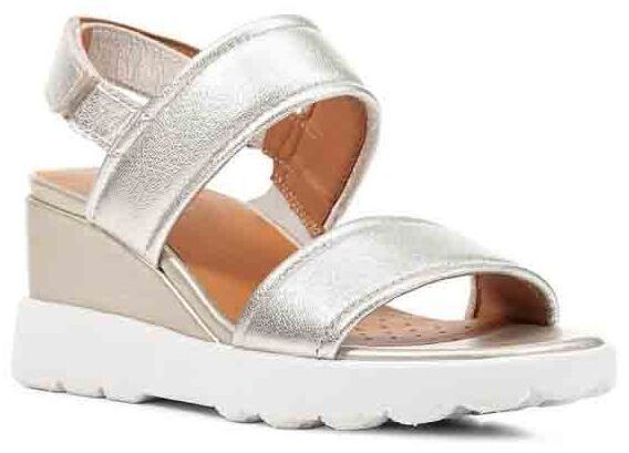 Geox SPHERICA EC6 Dámske sandále, strieborná, veľkosť