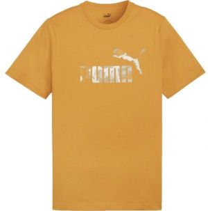 Puma ESS + CAMO GRAPHIC TEE Pánske tričko, oranžová, veľkosť