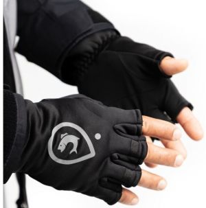 ADVENTER & FISHING WARMED GLOVES Pánske zateplené rukavice, čierna, veľkosť M/L