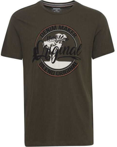 BLEND REGULAR FIT Pánske tričko, khaki, veľkosť