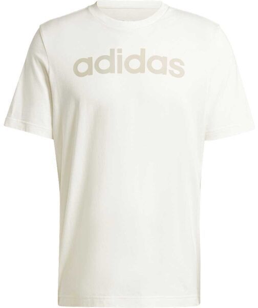 adidas ESSENTIALS SINGLE JERSEY LINEAR Pánske tričko, béžová, veľkosť XXL