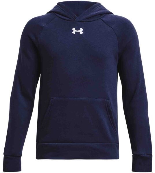 Under Armour RIVAL FLEECE HOODIE Chlapčenská mikina, tmavo modrá, veľkosť M
