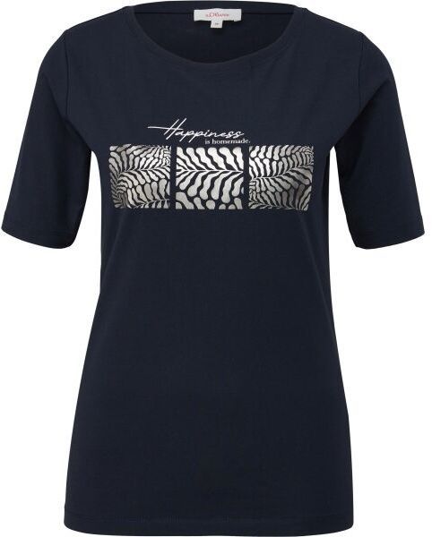 s.Oliver RL T-SHIRT Dámske tričko, tmavo modrá, veľkosť