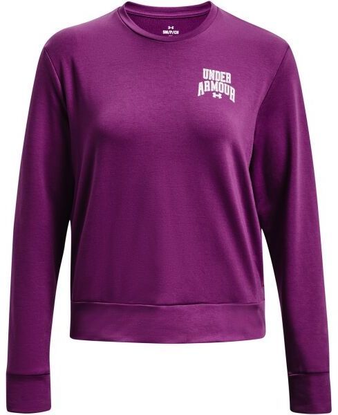 Under Armour RIVAL TERRY GRAPHIC CREW Dámska mikina, fialová, veľkosť S