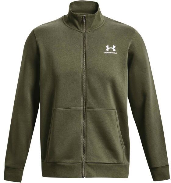Under Armour ESSENTIAL FLEECE NOVELTY TRACK Pánska mikina, khaki, veľkosť M