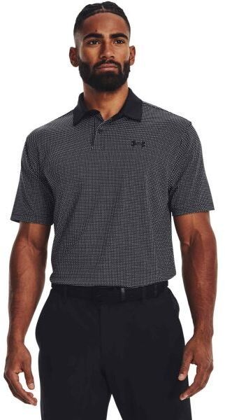 Under Armour T2G PRINTED POLO Pánske golfové tričko, tmavo sivá, veľkosť S