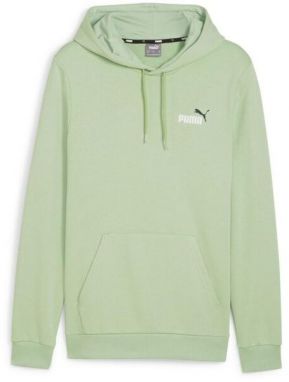 Puma ESSENTIALS + 2 COL SMALL LOGO HOODIE Pánska mikina, svetlo zelená, veľkosť