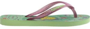 HAVAIANAS KIDS SLIM PRINCESS Dievčenské žabky, svetlo zelená, veľkosť 35/36