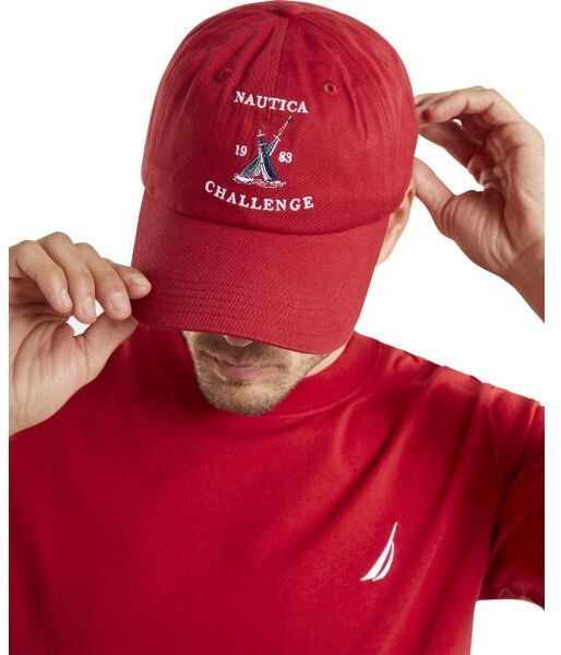NAUTICA OXFORD STRAPBACK Pánska šiltovka, červená, veľkosť UNI