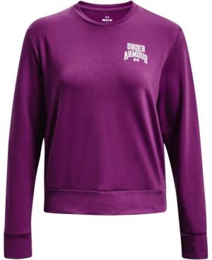 Under Armour RIVAL TERRY GRAPHIC CREW Dámska mikina, fialová, veľkosť