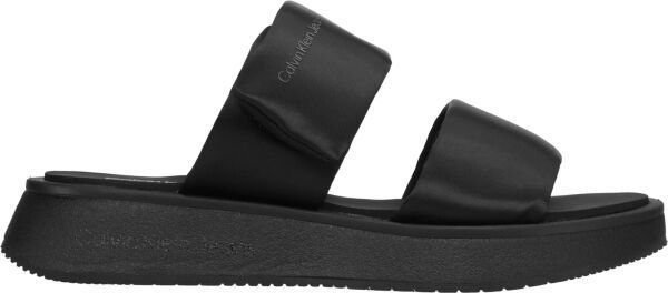 Calvin Klein SLIDE DOUBLE STRAP Dámske šľapky, čierna, veľkosť