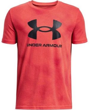 Under Armour SPORTSTYLE Chlapčenské tričko, červená, veľkosť