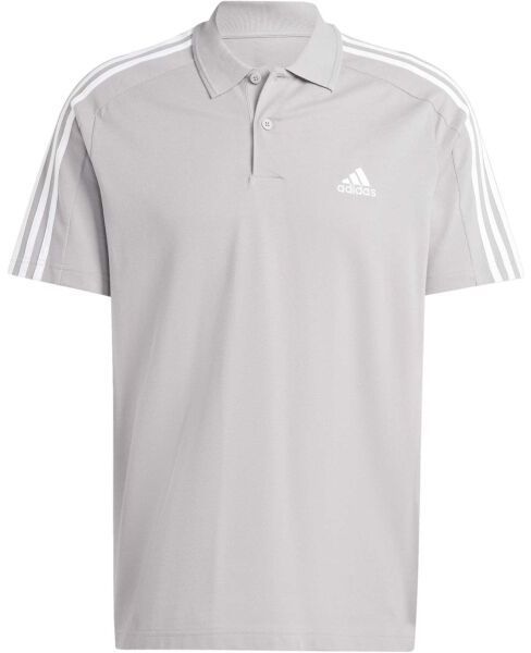 adidas 3-STRIPES PIQUE POLO SHIRT Pánske polo tričko, sivá, veľkosť
