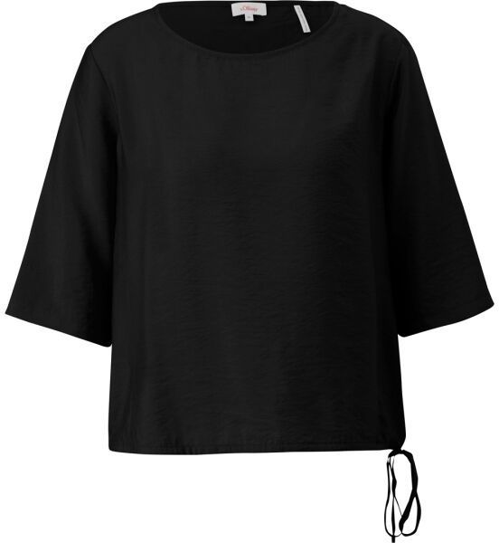 s.Oliver RL BLOUSE Dámske tričko, čierna, veľkosť