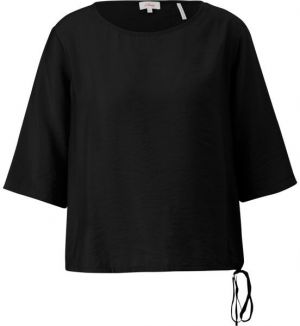 s.Oliver RL BLOUSE Dámske tričko, čierna, veľkosť