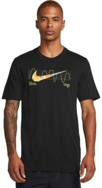Nike DRI-FIT Pánske bežecké tričko, čierna, veľkosť