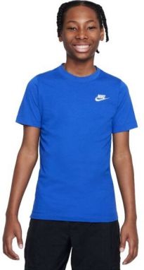 Nike NSW TEE EMB FUTURA B Chlapčenské tričko, modrá, veľkosť