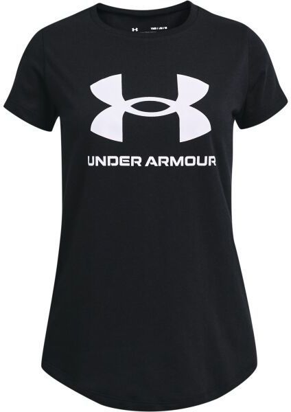 Under Armour LIVE SPORTSTYLE GRAPHIC SS Dievčenské tričko, čierna, veľkosť L