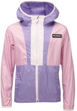 Columbia BACK BOWL HOODED WINDBREAKER Dievčenská vetrovka, ružová, veľkosť