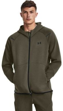 Under Armour UNSTOPPABLE FLC FZ Pánska mikina, khaki, veľkosť