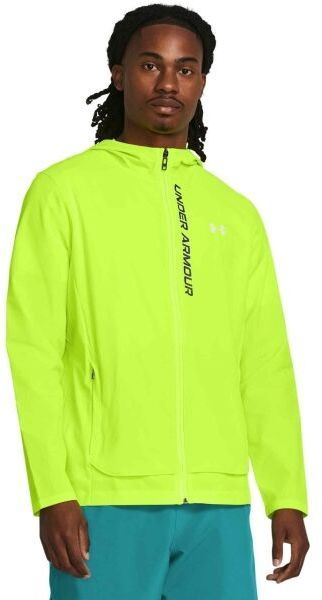 Under Armour OUTRUN THE STORM JACKET Pánska bunda, reflexný neón, veľkosť M