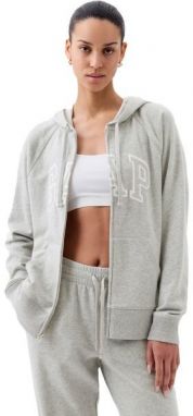GAP FULLZIP LOGO Dámska mikina, sivá, veľkosť