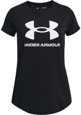 Under Armour LIVE SPORTSTYLE GRAPHIC SS Dievčenské tričko, čierna, veľkosť L