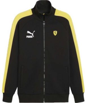 Puma FERRARI RACE ICONIC T7 TRACK JACKET Pánska mikina na zips, čierna, veľkosť