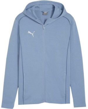 Puma TEAMFINAL CASUALS HOODED JACKET Pánska športová mikina, svetlomodrá, veľkosť